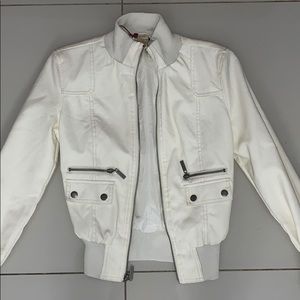 White leather jacket
